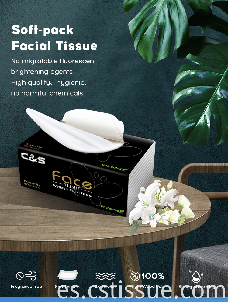 Black Face Facial Tissue